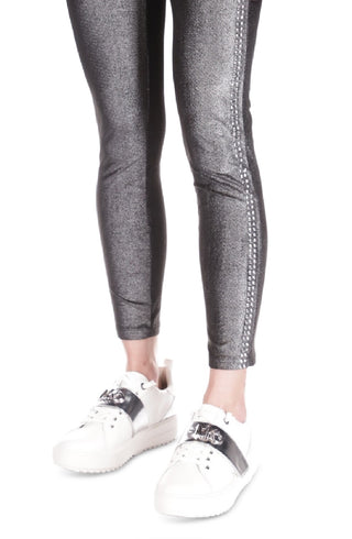 Michael Kors Women's Studded Velvet Leggings Gray Size Medium