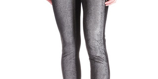 Michael Kors Women's Studded Velvet Leggings Gray Size Petite X-Small