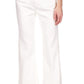 Michael Kors Women's Selma Shank Button Hem Flare Leg Denim Jeans White Size 6