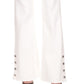Michael Kors Women's Selma Shank Button Hem Flare Leg Denim Jeans White Size 6