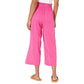 Michael Kors Women's Wide Leg Tie Front Pants Pink Size X-Large