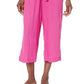 Michael Kors Women's Wide Leg Tie Front Pants Pink Size X-Large