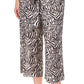 Michael Kors Women's Metallic Zebra Print Pants Brown Size X-Large