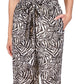 Michael Kors Women's Metallic Zebra Print Pants Brown Size X-Large