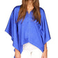 Michael Kors Women's Jacquard Handkerchief Hem Top Blue Size 34X16