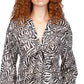 Michael Kors Women's Metallic Zebra Print Tie Top Brown Size X-Large