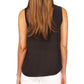 Michael Kors Women's Crepe Chain Faux Wrap Top Black Size X-Small