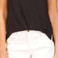 Michael Kors Women's Crepe Chain Faux Wrap Top Black Size X-Large