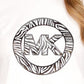 Michael Kors Women's Printed Charm Logo T-Shirt White