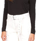 Michael Kors Women's Chain Cold Shoulder Top Black Size X-Large