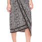 Michael Kors Women's Zebra Print Asymmetrical Midi Dress Black Size Small