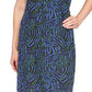 Michael Kors Women's Zebra Print Ring Mini Dress Blue Size Medium