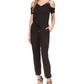 Michael Kors Women's Chain Cold Shoulder Jumpsuit Black Size X-Small