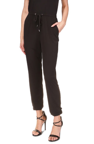 Michael Kors Women's Chain Cold Shoulder Jumpsuit Black Size X-Large