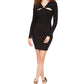 Michael Kors Women's Cutout O Ring Dress Black Size XX-Small