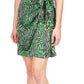Michael Kors Women's Zebra Print Tie Dress Green Size Medium