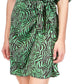 Michael Kors Women's Zebra Print Tie Dress Green Size Medium