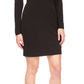 Michael Kors Women's Cut Out Long Sleeve Dress Black Size Small