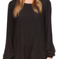 Michael Kors Women's Pleated Mini Dress Black Size Large