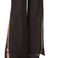 Michael Kors Women's Solid High Slit Pants Black Size Petite Medium