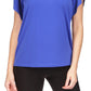 Michael Kors Women's Petal Sleeve Top Blue Size Petite Medium