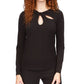 Michael Kors Women's Twist Keyhole Top Black Size 2 Petite