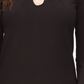Michael Kors Women's Twist Keyhole Top Black Size 2 Petite
