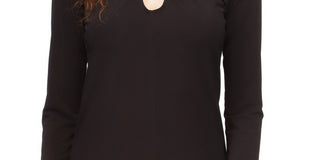 Michael Kors Women's Twist Keyhole Top Black Size 2 Petite