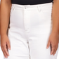 Michael Kors Women's Selma Button Hem Jeans White Size 14W