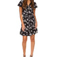 Michael Kors Women's Botanical Ruffled Dress Black Size Small