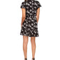 Michael Kors Women's Botanical Ruffled Dress Black Size Small