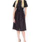 Michael Kors Women's Cotton Tie Waist Shirt Dress Black Size X-Large