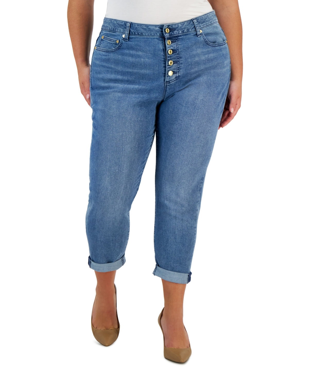 Michael Kors Women's High Rise Skinny Jeans Blue Size 20W