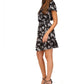 Michael Kors Women's Floral Print Faux Wrap Dress Black Size 3X