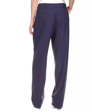 Michael Kors Women's Single Pleat Career Pants Blue