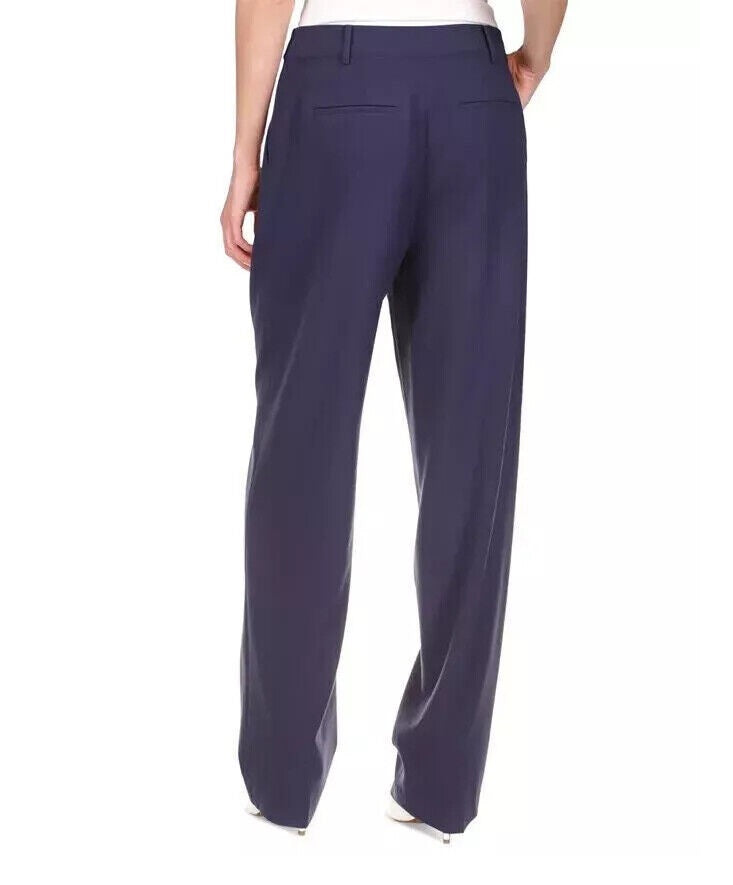Michael Kors Women's Single Pleat Career Pants Blue