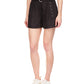 Michael Kors Women's Cotton Poplin Belted Shorts Black Size 0