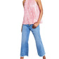 Michael Kors Women's Zebra Print Pleated Chain Top Pink
