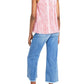 Michael Kors Women's Zebra Print Pleated Chain Top Pink