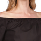 Michael Kors Women's Poplin Off The Shoulder Top Black