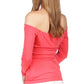 Michael Kors Women's Cold Shoulder Keyhole Top Pink