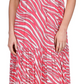 Michael Kors Women's Large Soft Zebra Midi Dress Pink
