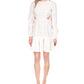 Michael Kors Women's Geo Eyelet Dress White Size 8