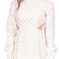 Michael Kors Women's Geo Eyelet Dress White Size 8