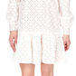 Michael Kors Women's Geo Eyelet Dress White Size 8
