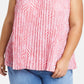 Michael Kors Women's Zebra Pleated Chain Top Pink