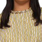 Michael Kors Women's Chain Neck Long Sleeve Top Yellow Size 0X
