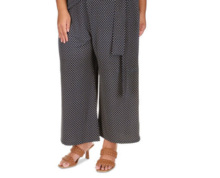 Michael Kors Women's Printed Side Tie Jumpsuit Blue Size 1X