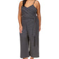 Michael Kors Women's Printed Side Tie Jumpsuit Blue Size 1X