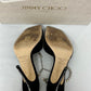 Jimmy Choo Women's Saeda 100 Suede Embellished High Heel Sandals Black Size 10